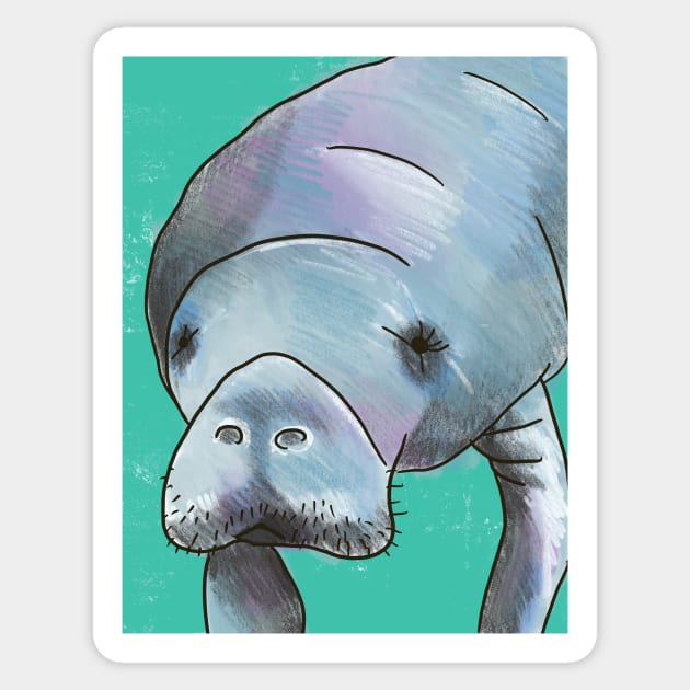 Manatee Sticker by shehitsback